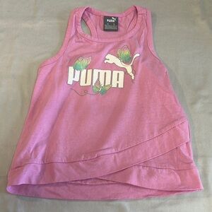 Puma Pink Athletic Tank Top with Racerback Design